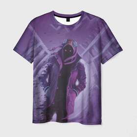 Мужская футболка 3D с принтом Purple в Санкт-Петербурге, 100% полиэфир | прямой крой, круглый вырез горловины, длина до линии бедер | brawl stars | jessie | leon | spike | бравл старс | джесси | леон | спайк
