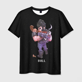 Мужская футболка 3D с принтом Bill в Санкт-Петербурге, 100% полиэфир | прямой крой, круглый вырез горловины, длина до линии бедер | brawl stars | jessie | leon | spike | бравл старс | джесси | леон | спайк