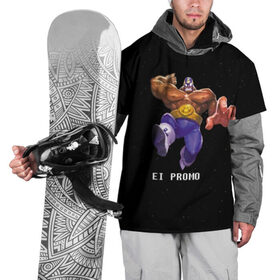 Накидка на куртку 3D с принтом EI PROMO в Санкт-Петербурге, 100% полиэстер |  | Тематика изображения на принте: brawl stars | jessie | leon | spike | бравл старс | джесси | леон | спайк