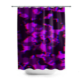 Штора 3D для ванной с принтом Розовый камуфляж в Санкт-Петербурге, 100% полиэстер | плотность материала — 100 г/м2. Стандартный размер — 146 см х 180 см. По верхнему краю — пластиковые люверсы для креплений. В комплекте 10 пластиковых колец | камуфляж | пиксели | текстуры