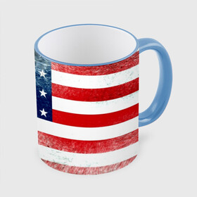 Кружка с полной запечаткой с принтом Америка Флаг в Санкт-Петербурге, керамика | ёмкость 330 мл | usa | абстракция | америка | американский | герб | звезды | краска | символика сша | страны | сша | флаг | штаты