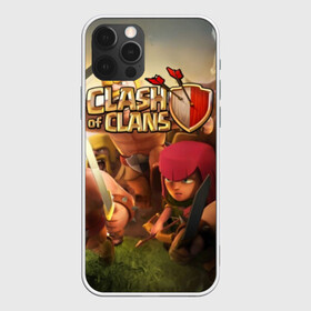 Чехол для iPhone 12 Pro с принтом Clash of Clans в Санкт-Петербурге, силикон | область печати: задняя сторона чехла, без боковых панелей | base | clan wars | coc | hall | hog rider | royale | town | trap | база | гоблин | золото | клеш оф кленс | кок | крепость | кристаллы | трофей | эликсир