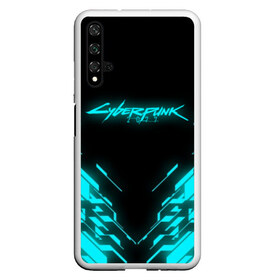 Чехол для Honor 20 с принтом CYBERPUNK 2077 NEON НЕОН в Санкт-Петербурге, Силикон | Область печати: задняя сторона чехла, без боковых панелей | Тематика изображения на принте: 2019 | cd project red | cyberpunk 2077 | future | hack | night city | samurai | sci fi | андроиды | безумие | будущее | киберпанк 2077 | логотип | роботы | самураи | фантастика | цифры