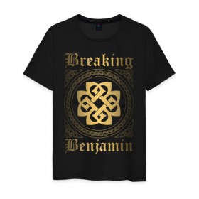Мужская футболка хлопок с принтом Breaking Benjamin в Санкт-Петербурге, 100% хлопок | прямой крой, круглый вырез горловины, длина до линии бедер, слегка спущенное плечо. | breaking benjamin | dark before dawn | dear agony | phobia | saturate | we are not alone | бенджамин бернли | группы | метал | музыка | рок | хард рок