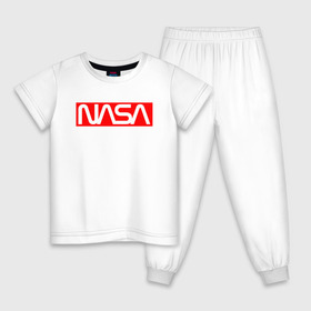 Детская пижама хлопок с принтом NASA в Санкт-Петербурге, 100% хлопок |  брюки и футболка прямого кроя, без карманов, на брюках мягкая резинка на поясе и по низу штанин
 | galaxy | nasa | space | space company | star | астрономия | галактика | звезды | космическая компания | космос | наса
