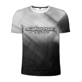 Мужская футболка 3D спортивная с принтом CYBERPUNK 2077 в Санкт-Петербурге, 100% полиэстер с улучшенными характеристиками | приталенный силуэт, круглая горловина, широкие плечи, сужается к линии бедра | 2019 | black | cd project red | cyberpunk 2077 | future | grey | hack | night city | samurai | sci fi | андроиды | безумие | будущее | киберпанк 2077 | логотип | роботы | самураи | фантастика | цифры
