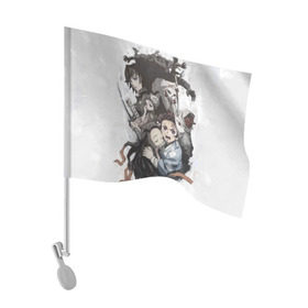 Флаг для автомобиля с принтом Kimetsu no Yaiba в Санкт-Петербурге, 100% полиэстер | Размер: 30*21 см | blade | blade of demon | demon | demon slayer | kimetsu | kimetsu no yaiba | slayer | yaiba | клинок | клинок рассекающий демонов | рассекающий демонов