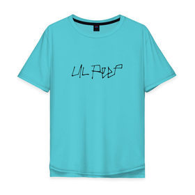 Мужская футболка хлопок Oversize с принтом LIL PEEP (НА СПИНЕ) в Санкт-Петербурге, 100% хлопок | свободный крой, круглый ворот, “спинка” длиннее передней части | lil peep | lil prince | logo | music | rap | зарубежная музыка | зарубежные | лил пип | лого | маленький принц | музыка | реп