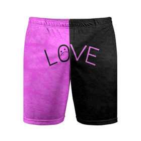 Мужские шорты 3D спортивные с принтом LIL PEEP в Санкт-Петербурге,  |  | lil peep | lil prince | logo | music | pink | rap | зарубежная музыка | зарубежные | лил пип | лого | маленький принц | музыка | реп | розовый