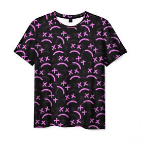 Мужская футболка 3D с принтом LIL PEEP в Санкт-Петербурге, 100% полиэфир | прямой крой, круглый вырез горловины, длина до линии бедер | lil peep | lil prince | logo | music | pink | rap | зарубежная музыка | зарубежные | лил пип | лого | маленький принц | музыка | реп | розовый