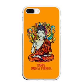 Чехол для iPhone 7Plus/8 Plus матовый с принтом Happy Buddha Purnima в Санкт-Петербурге, Силикон | Область печати: задняя сторона чехла, без боковых панелей | buddha | golden | happy | indian | kesa | lotus | monk | orange | ornament | pattern | pose | religion | shakyamuni | spiritual | te | будда | буддизм | духовный | золотой | индийский | кашая | кэса | лотос | оранжевый | орнамент | основатель | по
