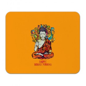 Коврик для мышки прямоугольный с принтом Happy Buddha Purnima в Санкт-Петербурге, натуральный каучук | размер 230 х 185 мм; запечатка лицевой стороны | buddha | golden | happy | indian | kesa | lotus | monk | orange | ornament | pattern | pose | religion | shakyamuni | spiritual | te | будда | буддизм | духовный | золотой | индийский | кашая | кэса | лотос | оранжевый | орнамент | основатель | по