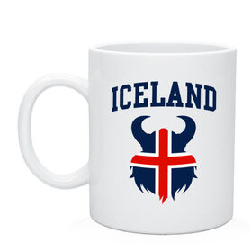 Кружка с принтом Исландия в Санкт-Петербурге, керамика | объем — 330 мл, диаметр — 80 мм. Принт наносится на бока кружки, можно сделать два разных изображения | iceland | iseland | исландия | сборная | сборная исландии | сборная исландии по футболу | сборные | форма | футбол | чемпионат мира по футболу