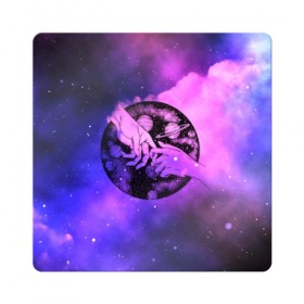 Магнит виниловый Квадрат с принтом космос в Санкт-Петербурге, полимерный материал с магнитным слоем | размер 9*9 см, закругленные углы | астрономия | вселенная | галактика | графика | звезды | инопланетяне | космос | нло
