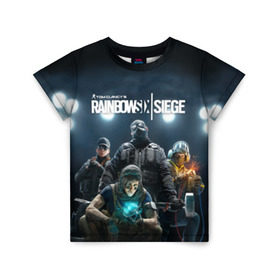 Детская футболка 3D с принтом Tom Clancy’s Rainbow Six Siege в Санкт-Петербурге, 100% гипоаллергенный полиэфир | прямой крой, круглый вырез горловины, длина до линии бедер, чуть спущенное плечо, ткань немного тянется | 6 | 9 | ash | castle | clancy’s | doc | fbi | gamer | gign | gsg | montagne | rainbow | rook | sas | shooter | siege | six | swat | thermite | tom | twitch | ubisoft | осада | радуга | спецназ | шутер