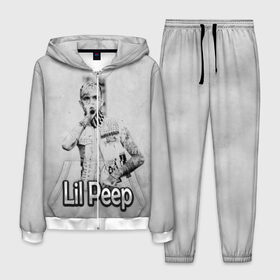 Мужской костюм 3D с принтом Lil Peep в Санкт-Петербурге, 100% полиэстер | Манжеты и пояс оформлены тканевой резинкой, двухслойный капюшон со шнурком для регулировки, карманы спереди | awful things | gustav | lil peep | густав ор | клауд | клауд рэп | лил | лили | певец | пееп | пеп | пип | пост эмо | реп | репер | рэп | рэпер | трэп | хип | хип хоп | хоп | эмо трэп