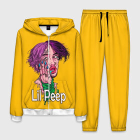 Мужской костюм 3D с принтом Lil Peep в Санкт-Петербурге, 100% полиэстер | Манжеты и пояс оформлены тканевой резинкой, двухслойный капюшон со шнурком для регулировки, карманы спереди | awful things | gustav | lil peep | густав ор | клауд | клауд рэп | лил | лили | певец | пееп | пеп | пип | пост эмо | реп | репер | рэп | рэпер | трэп | хип | хип хоп | хоп | эмо трэп