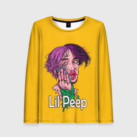 Женский лонгслив 3D с принтом Lil Peep в Санкт-Петербурге, 100% полиэстер | длинные рукава, круглый вырез горловины, полуприлегающий силуэт | awful things | gustav | lil peep | густав ор | клауд | клауд рэп | лил | лили | певец | пееп | пеп | пип | пост эмо | реп | репер | рэп | рэпер | трэп | хип | хип хоп | хоп | эмо трэп