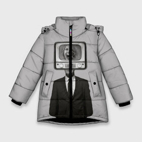 Зимняя куртка для девочек 3D с принтом Twin Peaks в Санкт-Петербурге, ткань верха — 100% полиэстер; подклад — 100% полиэстер, утеплитель — 100% полиэстер. | длина ниже бедра, удлиненная спинка, воротник стойка и отстегивающийся капюшон. Есть боковые карманы с листочкой на кнопках, утяжки по низу изделия и внутренний карман на молнии. 

Предусмотрены светоотражающий принт на спинке, радужный светоотражающий элемент на пуллере молнии и на резинке для утяжки. | twin peaks | агент купер | девид линч | дейл | лора палмер | огонь иди за мной | одри хорн | совы не то чем кажутся | твин пикс