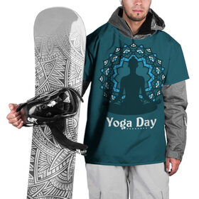 Накидка на куртку 3D с принтом International Yoga Day в Санкт-Петербурге, 100% полиэстер |  | 