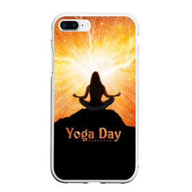 Чехол для iPhone 7Plus/8 Plus матовый с принтом International Yoga Day в Санкт-Петербурге, Силикон | Область печати: задняя сторона чехла, без боковых панелей | Тематика изображения на принте: 21 июня | day | energy | girl | international | ju | lightning | lotus | meditation | mountain | pose | silhouette | sky | space | stars | universe | woman | yoga | yogi | вселенная | гора | девушка | день | женщина | звёзды | йог | йоги | космос | лотос 