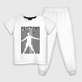 Детская пижама хлопок с принтом Ronaldo в Санкт-Петербурге, 100% хлопок |  брюки и футболка прямого кроя, без карманов, на брюках мягкая резинка на поясе и по низу штанин
 | champion | cr7 | cristiano | game | goal | italy | juve | juventus | madrid | real | ronaldo | spain | team | буффон | гол | дибал | золотой мяч | игрок | игуаин | испания | италия | криштиану | куадрадо | мадрид | португалия | реал | роналду | 