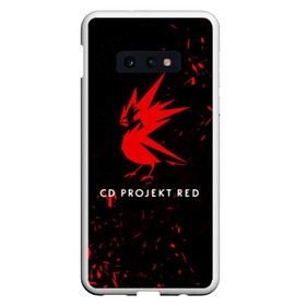 Чехол для Samsung S10E с принтом CD RPOJECT RED в Санкт-Петербурге, Силикон | Область печати: задняя сторона чехла, без боковых панелей | 2019 | cd project red | cyberpunk 2077 | future | hack | night city | samurai | sci fi | андроиды | безумие | будущее | киберпанк 2077 | логотип | роботы | самураи | фантастика | цифры