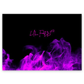 Поздравительная открытка с принтом LIL PEEP в Санкт-Петербурге, 100% бумага | плотность бумаги 280 г/м2, матовая, на обратной стороне линовка и место для марки
 | Тематика изображения на принте: lil peep | lil prince | logo | music | pink | rap | зарубежная музыка | зарубежные | лил пип | лого | маленький принц | музыка | реп | розовый