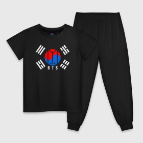 Детская пижама хлопок с принтом BTS KOREA в Санкт-Петербурге, 100% хлопок |  брюки и футболка прямого кроя, без карманов, на брюках мягкая резинка на поясе и по низу штанин
 | bangtan boys | bt21 | bts | bts army | bts stickers | j hope | jimin | jin | jungkook | k pop | korea | rap monster | rapmon | suga | v | бтс | корея | стикеры bts