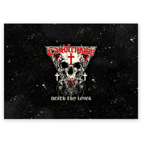 Поздравительная открытка с принтом Candlemass в Санкт-Петербурге, 100% бумага | плотность бумаги 280 г/м2, матовая, на обратной стороне линовка и место для марки
 | doom | metal | группы | дум | дум метал | метал | музыка | рок