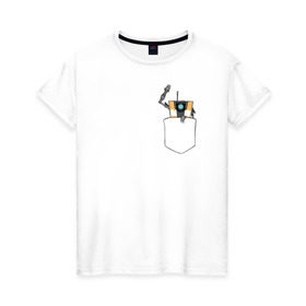 Женская футболка хлопок с принтом Claptrap в Санкт-Петербурге, 100% хлопок | прямой крой, круглый вырез горловины, длина до линии бедер, слегка спущенное плечо | borderlands 3 | бордерлендс 3