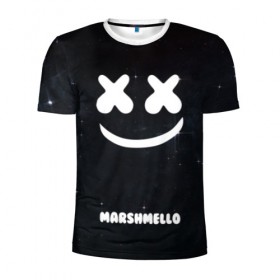 Мужская футболка 3D спортивная с принтом Marshmello Cosmos в Санкт-Петербурге, 100% полиэстер с улучшенными характеристиками | приталенный силуэт, круглая горловина, широкие плечи, сужается к линии бедра | dj | marshmello | usa | америка | клубная музыка | мармело | маршмелло | маршмеллоу | музыка | музыкант