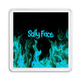 Магнит 55*55 с принтом SALLY FACE FIRE в Санкт-Петербурге, Пластик | Размер: 65*65 мм; Размер печати: 55*55 мм | Тематика изображения на принте: face | fire | game | horror | larry | sally | sally face | sanity s fall | игра | ларри | мальчик с протезом | огонь | салли | салли фейс | ужасы