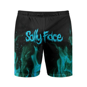 Мужские шорты 3D спортивные с принтом SALLY FACE FIRE в Санкт-Петербурге,  |  | face | fire | game | horror | larry | sally | sally face | sanity s fall | игра | ларри | мальчик с протезом | огонь | салли | салли фейс | ужасы