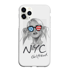 Чехол для iPhone 11 Pro Max матовый с принтом NYC girlfriend в Санкт-Петербурге, Силикон |  | beautiful | blonde | city | flag | girl | girlfriend | new york | reflection | stars | stripes | usa | блондинка | город | девушка | звезды | красивая | нью йорк | отражение | очки | подруга | полосы | сша | флаг