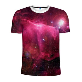 Мужская футболка 3D спортивная с принтом Cosmos в Санкт-Петербурге, 100% полиэстер с улучшенными характеристиками | приталенный силуэт, круглая горловина, широкие плечи, сужается к линии бедра | cosmos | galaxy | nebula | space | star | абстракция | вселенная | галактика | звезда | звезды | космический | планеты