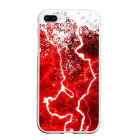 Чехол для iPhone 7Plus/8 Plus матовый с принтом БРЫЗГИ КРАСОК(RED STORM) в Санкт-Петербурге, Силикон | Область печати: задняя сторона чехла, без боковых панелей | Тематика изображения на принте: abstraction | tie dye | watercolor | абстракция красок | акварель | акриловый | брызги красок | живопись | краска | потертость красок | размытые краски | текстуры | черно белый | яркие краски