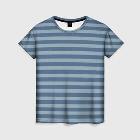 Женская футболка 3D с принтом матроска в Санкт-Петербурге, 100% полиэфир ( синтетическое хлопкоподобное полотно) | прямой крой, круглый вырез горловины, длина до линии бедер | в полоску | полосатая | тельняшка | тельняшка для ребенка
