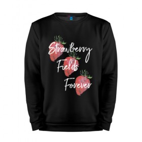 Мужской свитшот хлопок с принтом Strawberry Fields в Санкт-Петербурге, 100% хлопок |  | beatles | forever | strawberry | the beatles | битлз | джон леннон | леннон | форевер | ягода