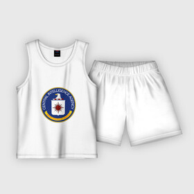 Детская пижама с шортами хлопок с принтом CIA в Санкт-Петербурге,  |  | agency | america | central | cia | intelligence | of | states | united | usa | америки | разведывательное | соединённые | сообщество | сша | управление | центральное | цру | штаты