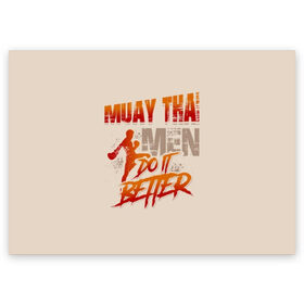 Поздравительная открытка с принтом Muay Thai в Санкт-Петербурге, 100% бумага | плотность бумаги 280 г/м2, матовая, на обратной стороне линовка и место для марки
 | Тематика изображения на принте: fight | muay thai | thai boxing | ufc | бокс | ката | кикбоксин | лаос | лоу кик | муай | мьянма | поединок | таиланд | тай | тайский | таолу
