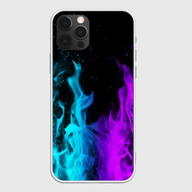 Чехол для iPhone 12 Pro Max с принтом ПЛАМЯ в Санкт-Петербурге, Силикон |  | Тематика изображения на принте: blue | bright | fire | heat | light | neon | purple | red | wildfire | искры | неон | огненный | огонь | пламя | пожар