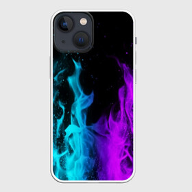 Чехол для iPhone 13 mini с принтом ПЛАМЯ | НЕОНОВЫЙ ОГОНЬ в Санкт-Петербурге,  |  | blue | bright | fire | heat | light | neon | purple | red | wildfire | искры | неон | огненный | огонь | пламя | пожар