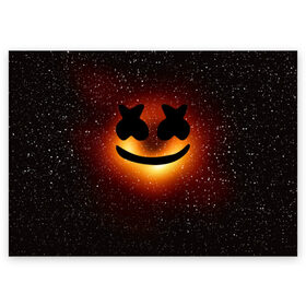 Поздравительная открытка с принтом MELLO BLACK HOLE в Санкт-Петербурге, 100% бумага | плотность бумаги 280 г/м2, матовая, на обратной стороне линовка и место для марки
 | black hole | dj | galaxy | hole | marshmello | space | star
nebula | usa | абстракция | америка | вселенная | галактика | звезда | звезды | клубная музыка | космический | маршмелло | музыка | музыкант | планеты | че