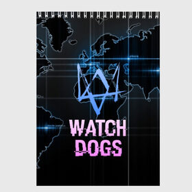 Скетчбук с принтом WATCH DOGS в Санкт-Петербурге, 100% бумага
 | 48 листов, плотность листов — 100 г/м2, плотность картонной обложки — 250 г/м2. Листы скреплены сверху удобной пружинной спиралью | action | ct os | ded sec | fox | game | gamer | glitch | hacker | player | watch dogs | watch dogs 2 | глитч | знак лиса | игра | компьютерная игра | маркус | хакер