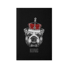 Обложка для паспорта матовая кожа с принтом Английский бульдог с короной в Санкт-Петербурге, натуральная матовая кожа | размер 19,3 х 13,7 см; прозрачные пластиковые крепления | animals | authority | breed | bulldog | cool | crown | dog | english | fighting | head | illustration | inscription | king | muzzle | supreme | swag | авторитет | английский | бойцовый | бульдог | верховный | голова | животные | иллюстрация | король | кор