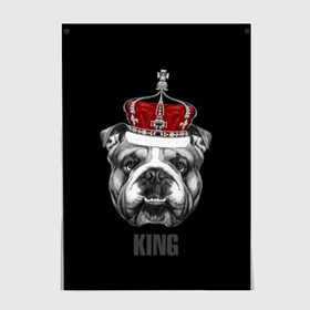 Постер с принтом Английский бульдог с короной в Санкт-Петербурге, 100% бумага
 | бумага, плотность 150 мг. Матовая, но за счет высокого коэффициента гладкости имеет небольшой блеск и дает на свету блики, но в отличии от глянцевой бумаги не покрыта лаком | animals | authority | breed | bulldog | cool | crown | dog | english | fighting | head | illustration | inscription | king | muzzle | supreme | swag | авторитет | английский | бойцовый | бульдог | верховный | голова | животные | иллюстрация | король | кор