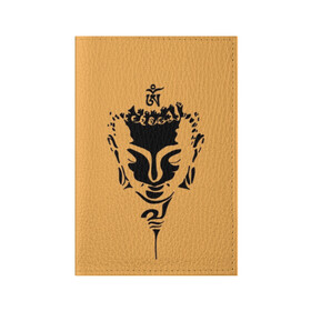 Обложка для паспорта матовая кожа с принтом Будда в Санкт-Петербурге, натуральная матовая кожа | размер 19,3 х 13,7 см; прозрачные пластиковые крепления | background | black | buddha | buddhism | knowledge | meditation | om | philosophy | religion | symbol | white | yoga | белый | будда | буддизм | знание | йога | медитация | ом | религия | символ | философия | фон | черный