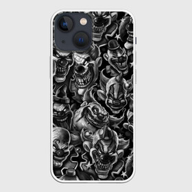 Чехол для iPhone 13 mini с принтом Злые Клоуны в Санкт-Петербурге,  |  | black | graffiti | horror | stickerbombing | tatu | urban | white | граффити | зло | клоун | клоуны | комикс | мода | стикер | стикербомбинг | стиль | тату | татуировки | тренд | ужас | улыбка | урбан | хоррор | черно белые