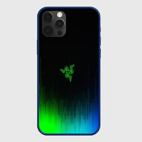 Чехол для iPhone 12 Pro с принтом RAZER NEON в Санкт-Петербурге, силикон | область печати: задняя сторона чехла, без боковых панелей | game | razer | texture | зеленый | игровое лого | игромания | игры | рэйзер | текстуры